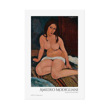 Seated Nude (1917) by Amedeo Modigliani / Affiche imprimée - Série ART's Collection