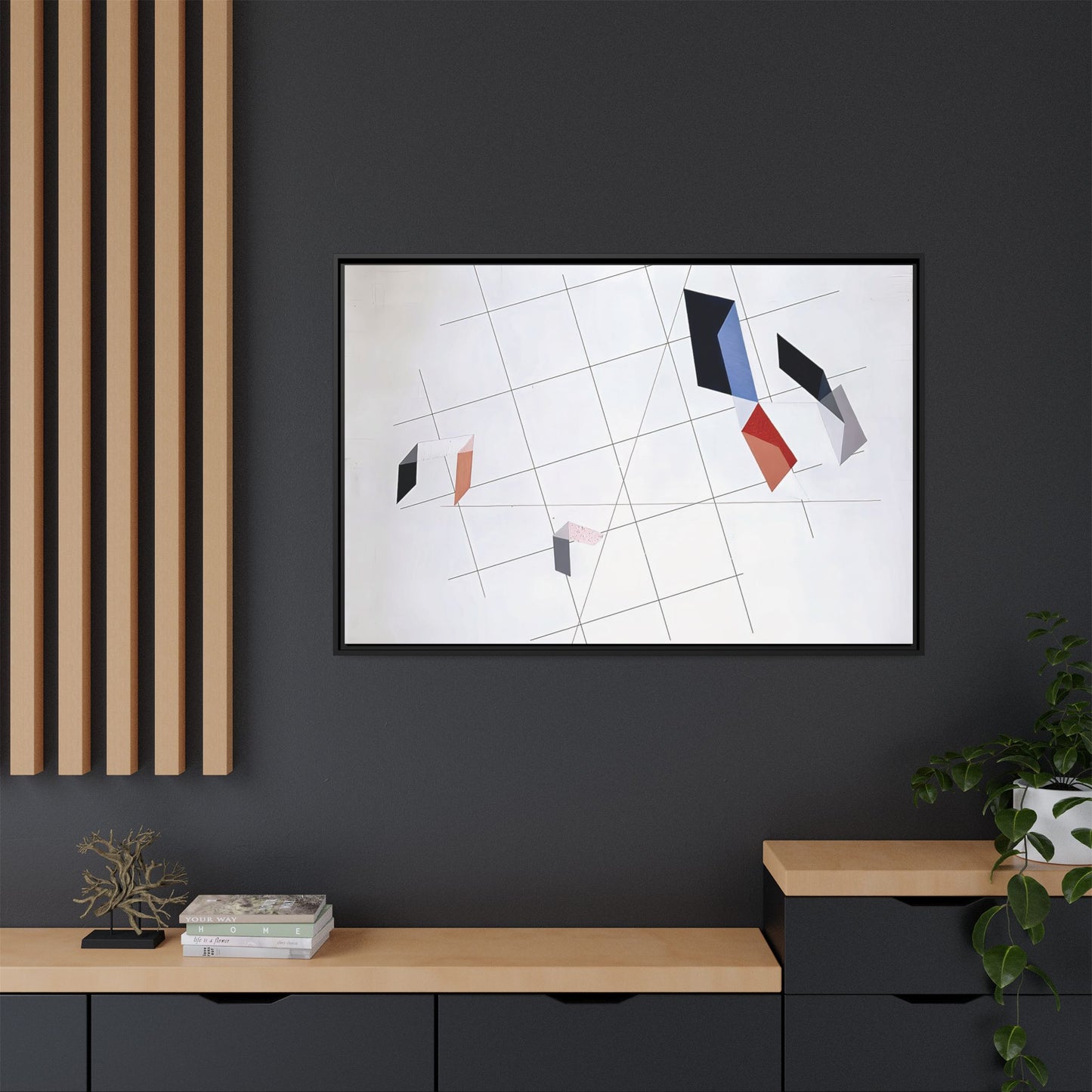 L IV (1936) by László Moholy-Nagy  / Toile encadrée sur caisse américaine