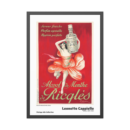 Alcool De Menthe Ricqlès (1924) by Leonetto Cappiello / Affiche Encadrée Série Vintage Ads Collection