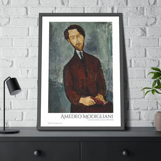 Léopold Zborowski (1911-1920) by Amedeo Modigliani  / Affiche Encadrée série ART's Collection