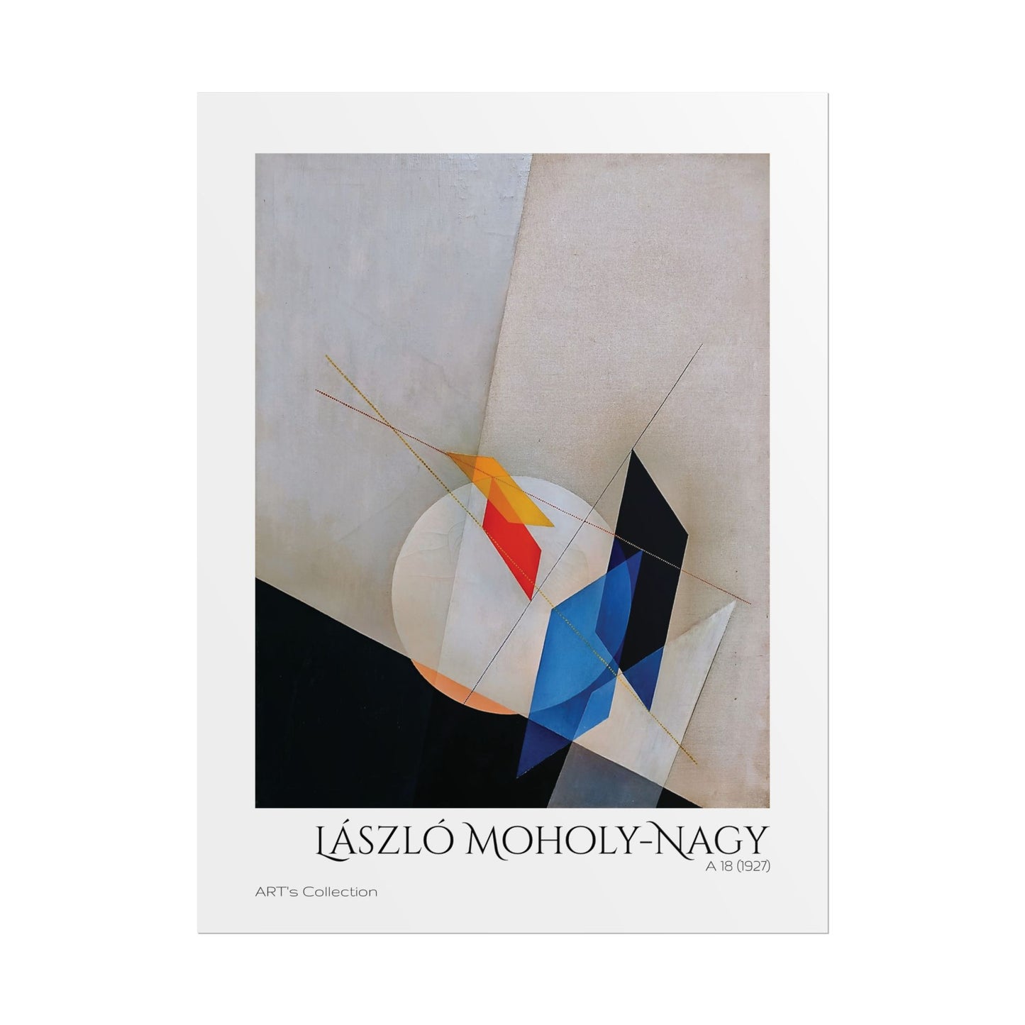 A 18 (1927) by László Moholy-Nagy / Affiche imprimée - Série ART's Collection