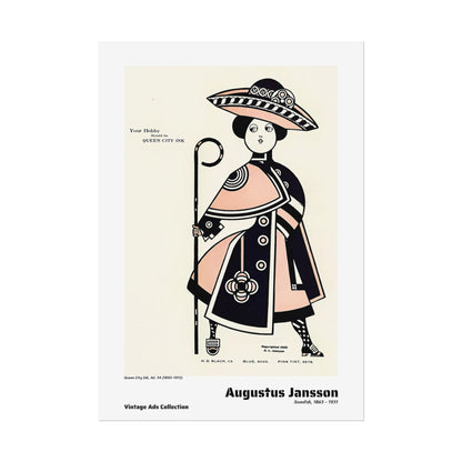Queen City Ink, Ad. 34 (1890-1913) by Augustus Jansson / Affiche imprimée - Série Vintage Ads Collection