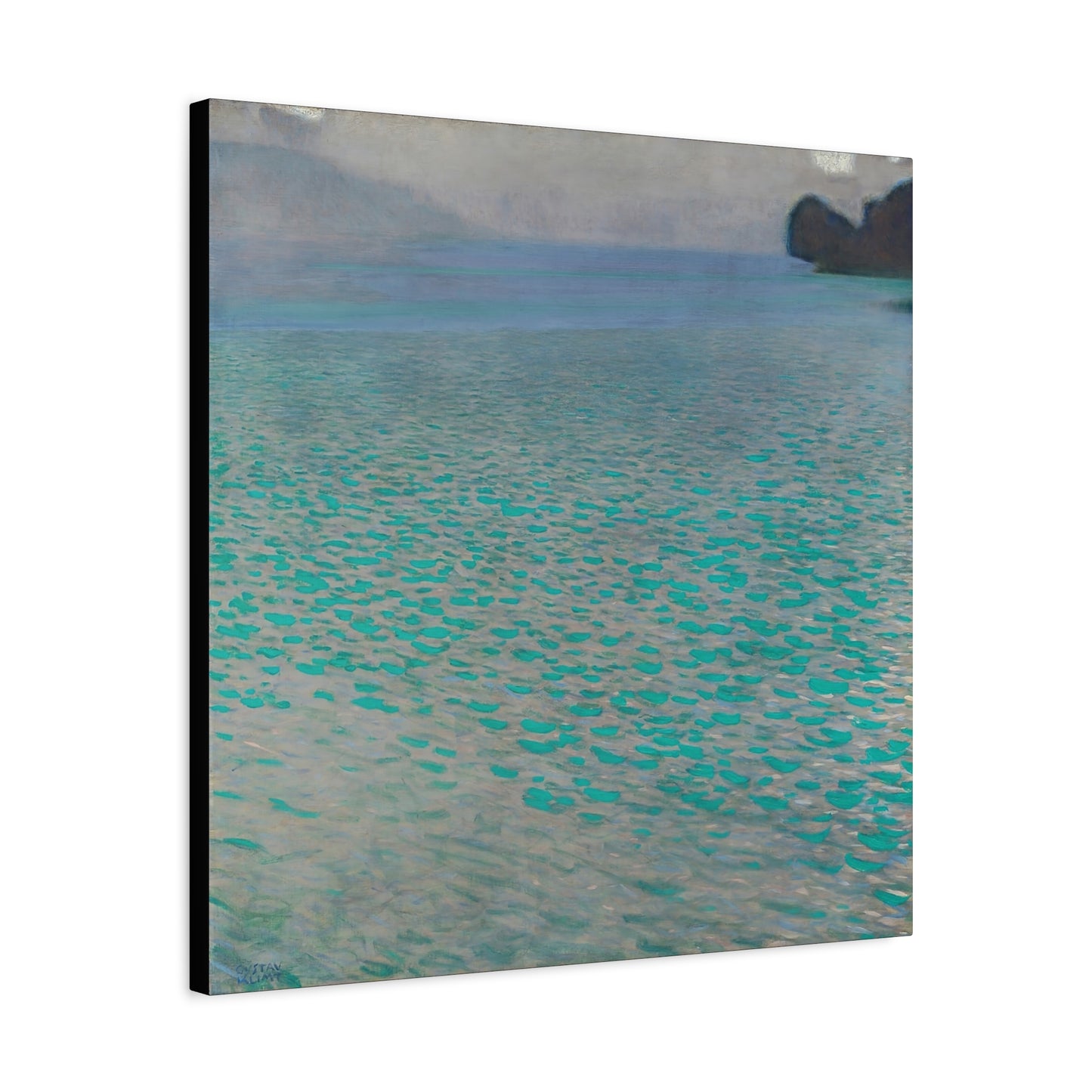 Attersee (1900) by Gustav Klimt / Reproduction Fine Art sur Toile / Flanc Large Epaisseur 3.2 cm - 1.25 inch