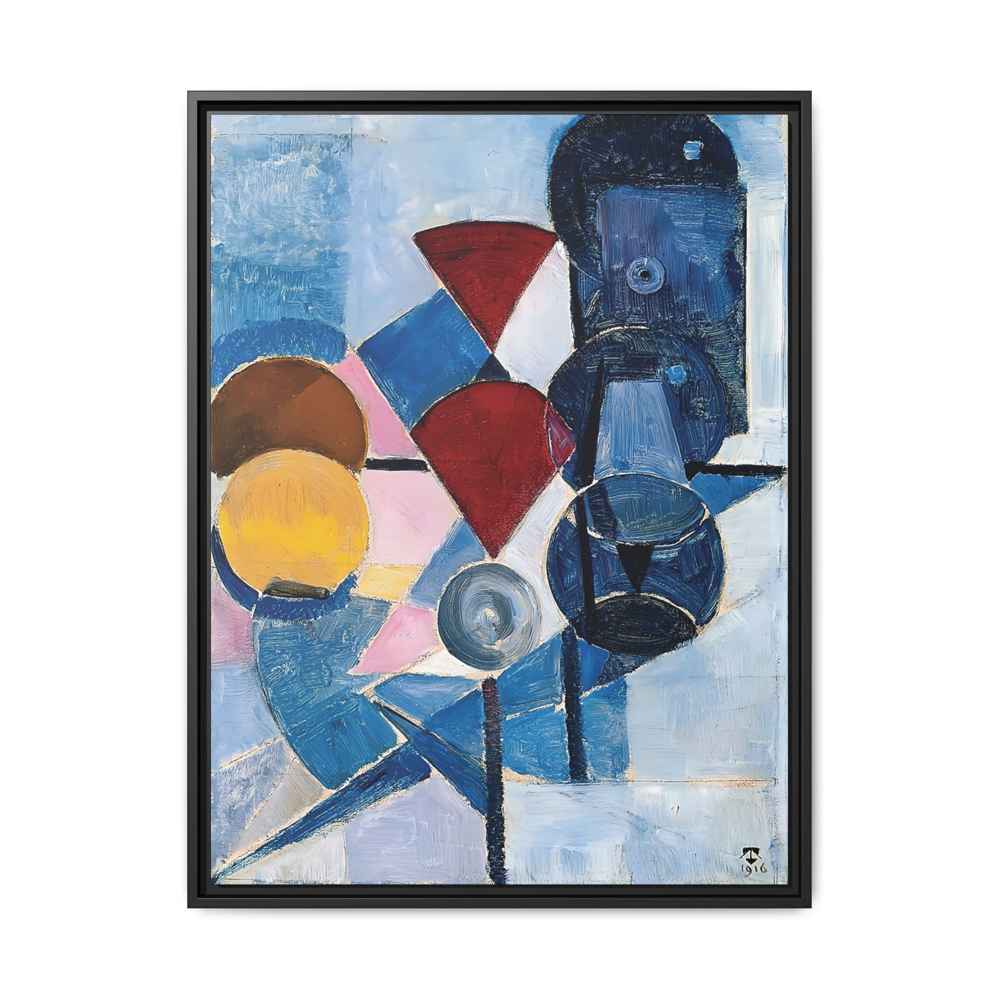 Composition II Still Life 1916 by Theo van Doesburg  / Toile encadrée sur caisse américaine