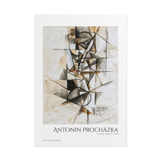 Cubist head (c. 1914) by Antonin Procházka / Affiche imprimée - Série ART's Collection