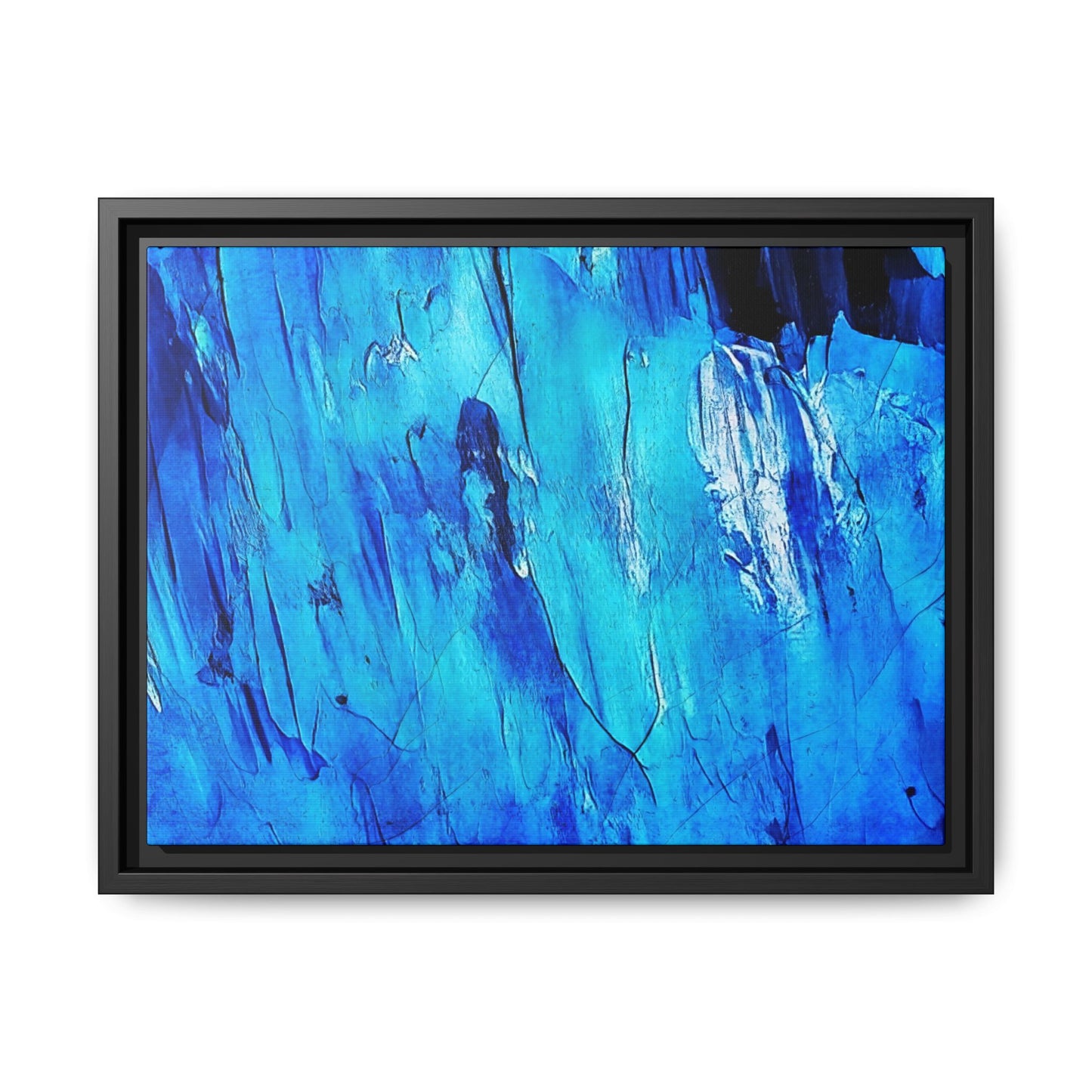 Tableau Intemporel Bleu Electrique "Série Sign Collections" / Toile encadrée sur caisse américaine