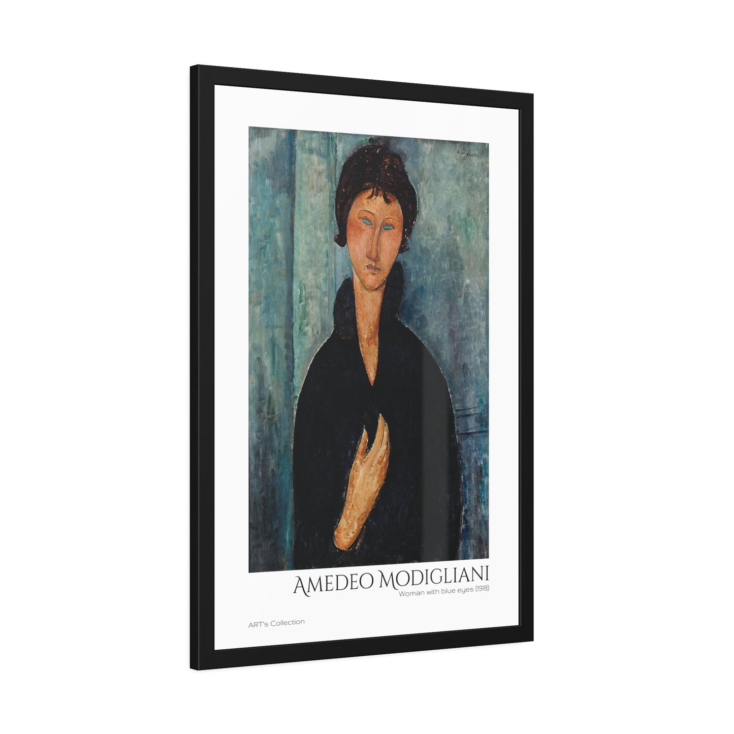 Woman with blue eyes (1918) by Amedeo Modigliani  / Affiche Encadrée série ART's Collection