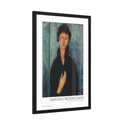 Woman with blue eyes (1918) by Amedeo Modigliani  / Affiche Encadrée série ART's Collection