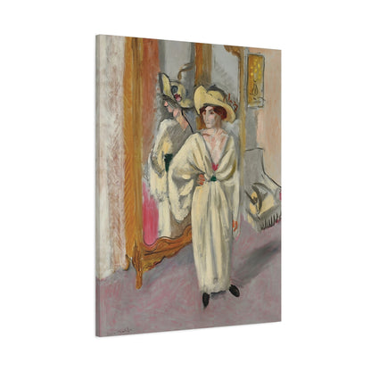 Femme en blanc debout devant une glace (1918-1919) by Henri Matisse / Reproduction Fine Art sur Toile /  Epaisseur 3.2 cm - 1.25 inch