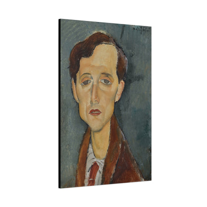 Portrait of Frans Hellens (1919)  by Amedeo Modigliani / Reproduction Fine Art sur Toile / Flanc Large Epaisseur 3.2 cm - 1.25 inch