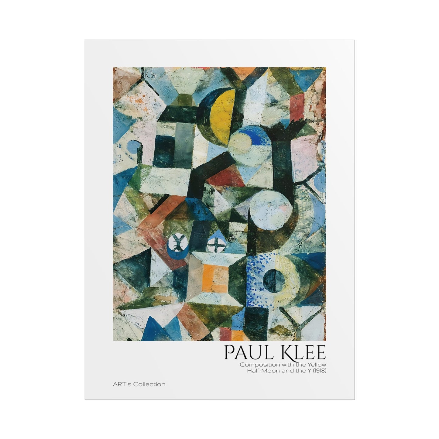 Composition with the Yellow Half-Moon and the Y (1918) by Paul Klee / Affiche imprimée - Série ART's Collection