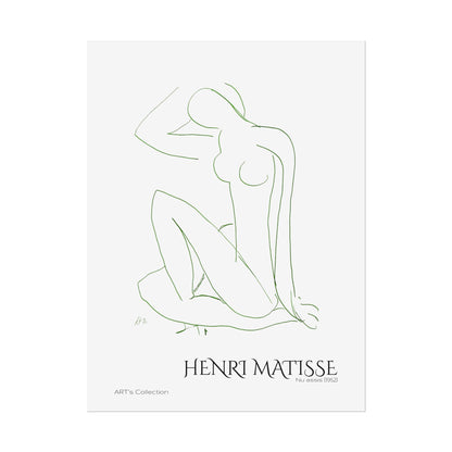 Nu assis (1952) version verte by Henri Matisse / Affiche imprimée - Série ART's Collection
