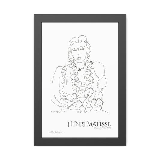 Sitzende Frau (1936) by Henri Matisse  / Affiche Encadrée série ART's Collection