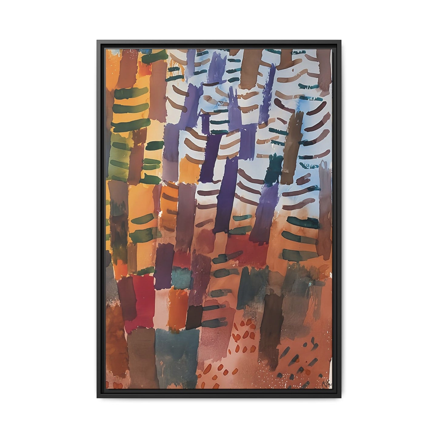 Tannenwald (1914) by Paul Klee / Toile encadrée sur caisse américaine