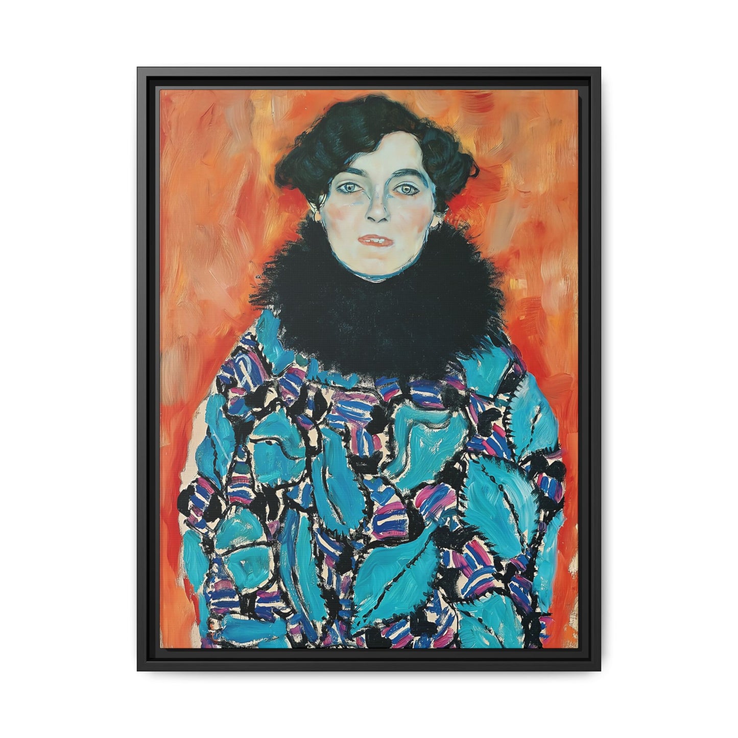Johanna Staude (1917) by Gustav Klimt  / Toile encadrée sur caisse américaine