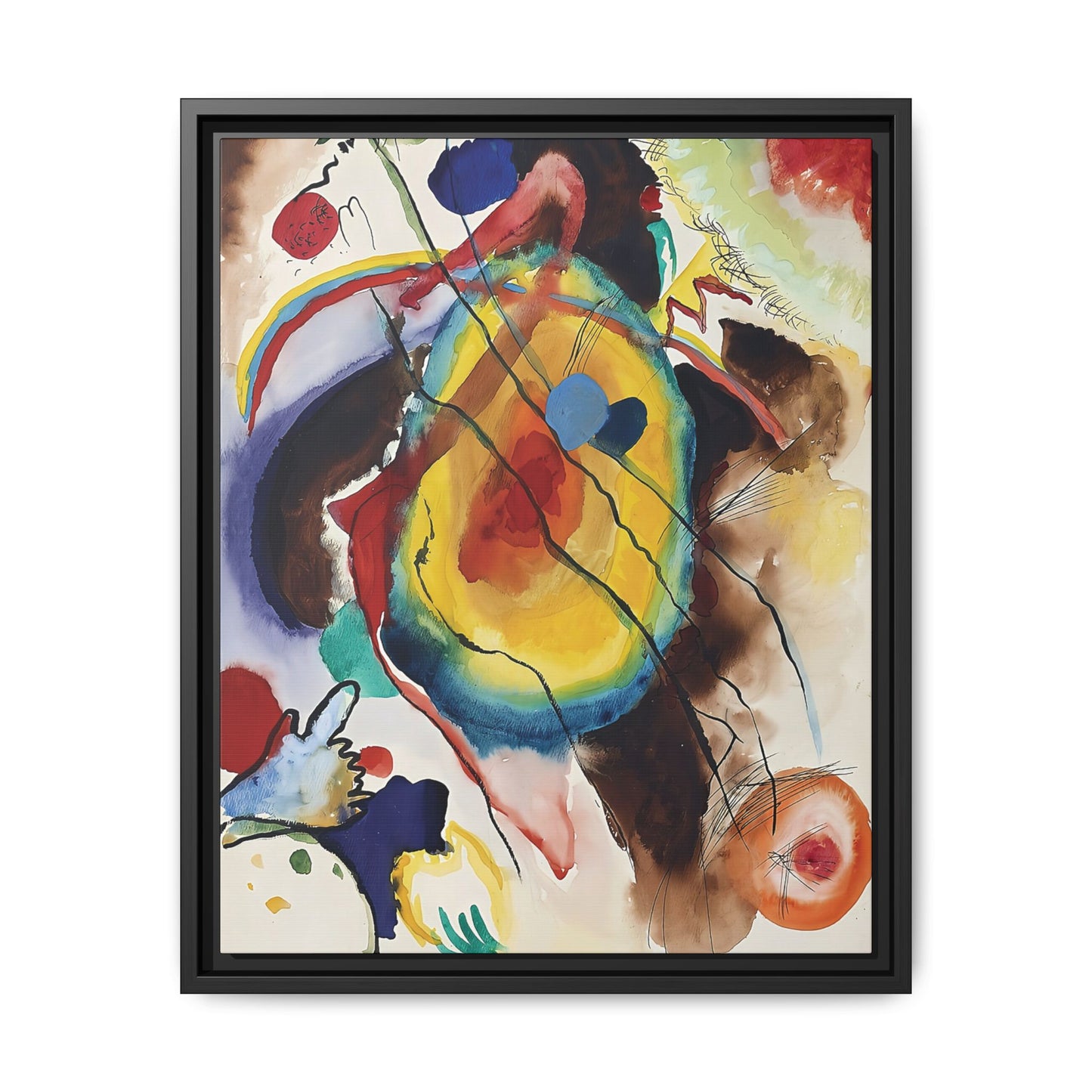 Entwurf zu einem Wandbild für Edwin R. Campbell by Wassily Kandinsky (1914) by Wassily Kandinsky / Toile encadrée sur caisse américaine