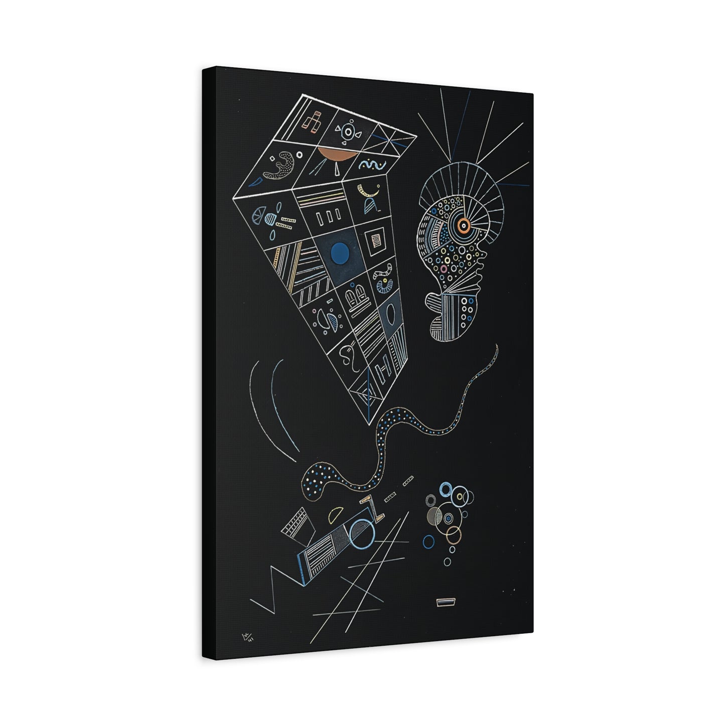 Ohne titel (1941) by Wassily Kandinsky / Reproduction Fine Art sur Toile / Epaisseur 3.2 cm - 1.25 inch