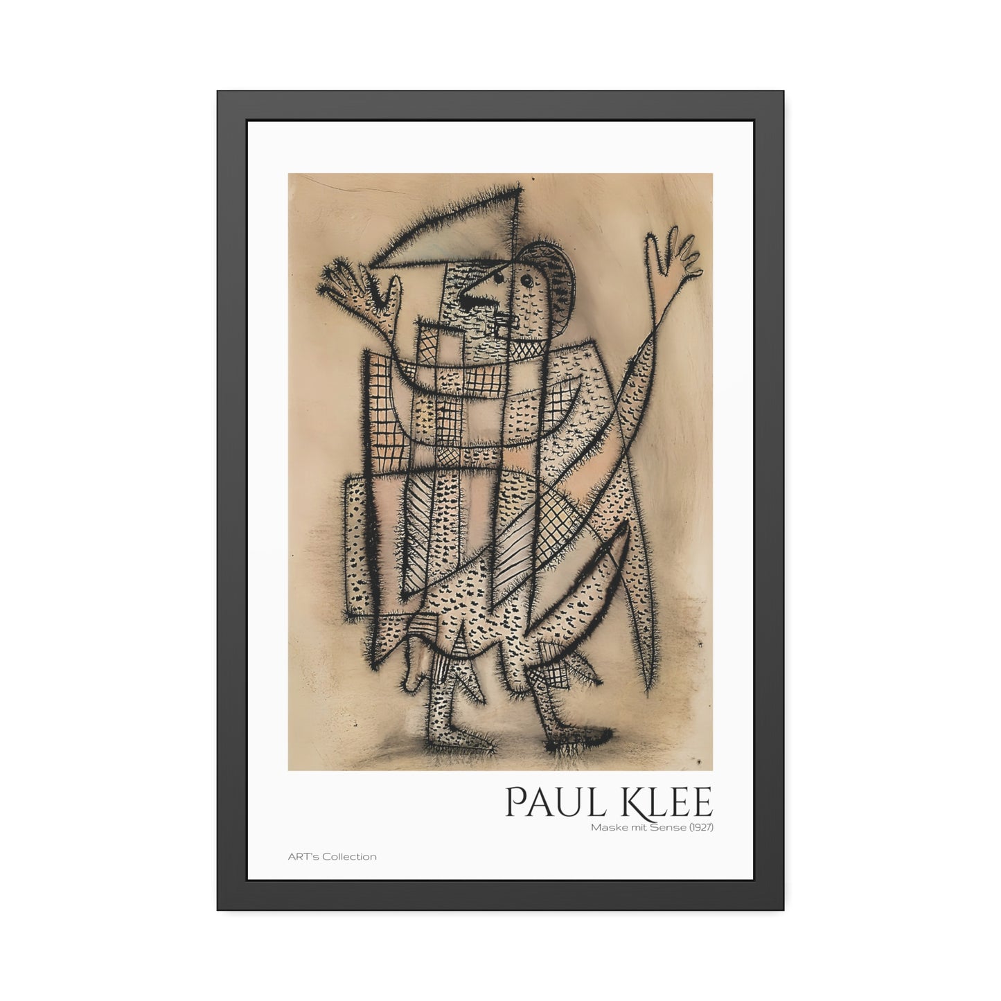 Maske mit Sense (1927) by Paul Klee / Affiche Encadrée série ART's Collection