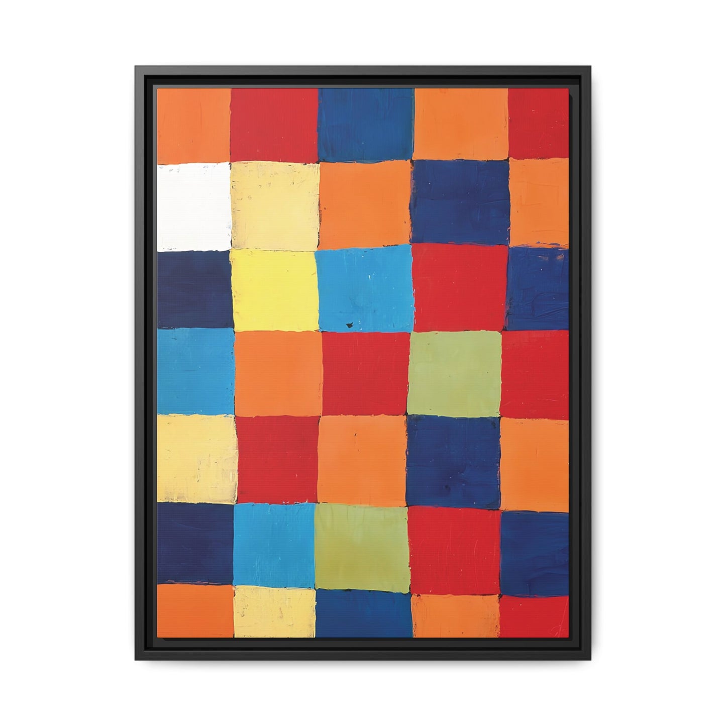 Color chart Qu1 (1930) by Paul Klee / Toile encadrée sur caisse américaine