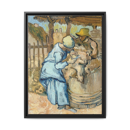 The Sheep-Shearer (After Millet) by Vincent van Gogh / Toile encadrée sur caisse américaine