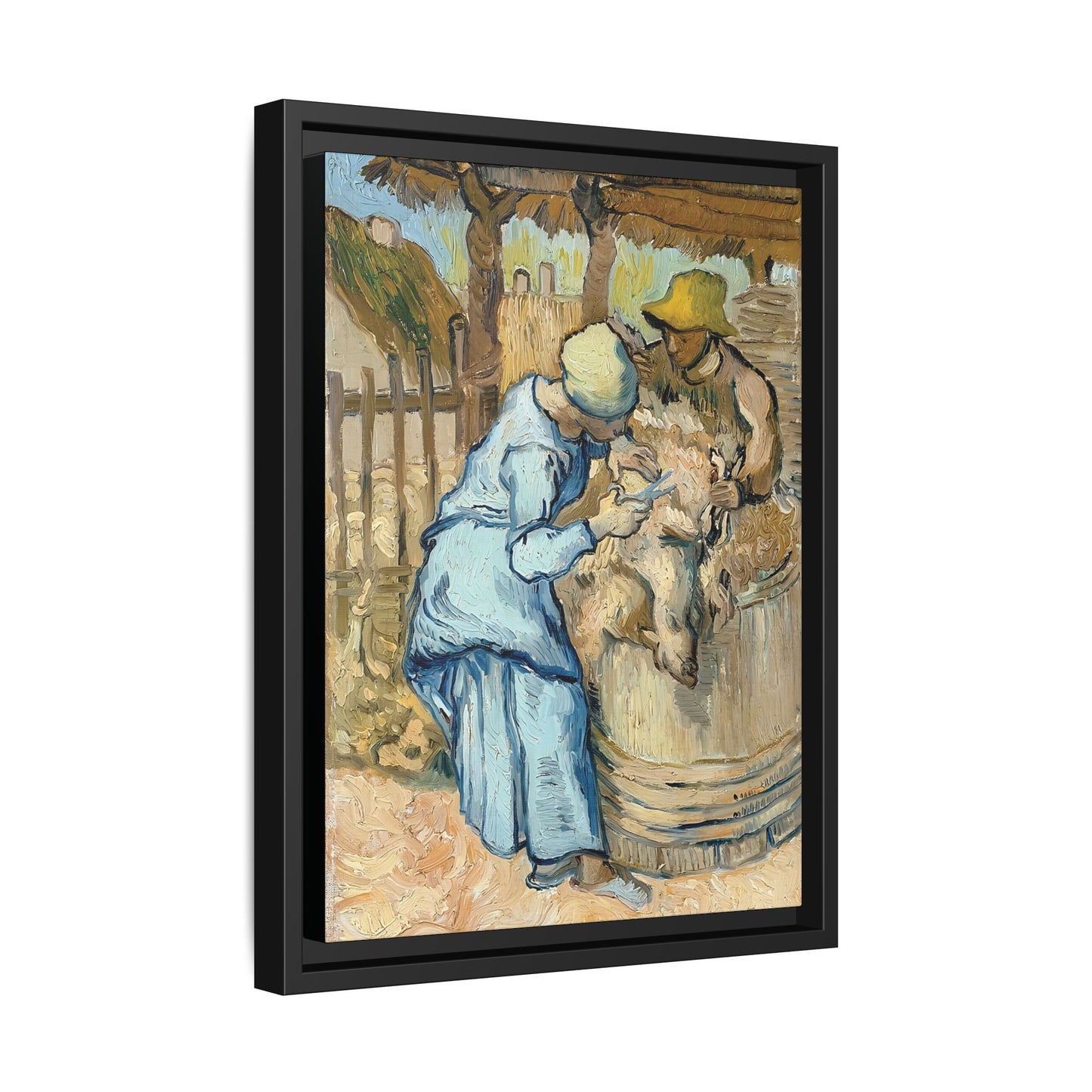The Sheep-Shearer (After Millet) by Vincent van Gogh / Toile encadrée sur caisse américaine