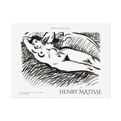 Nu allongé sur un canapé (circa 1927) by Henry Matisse / Affiche imprimée - Série ART's Collection