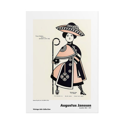 Queen City Ink, Ad. 34 (1890-1913) by Augustus Jansson / Affiche imprimée - Série Vintage Ads Collection