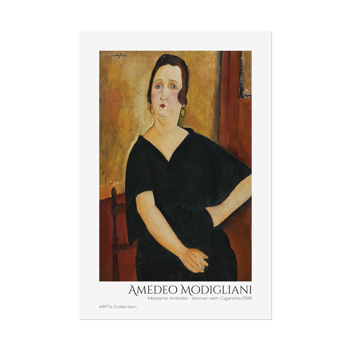 Madame Amédée - Woman with Cigarette (1918)  by Amedeo Modigliani / Affiche imprimée - Série ART's Collection