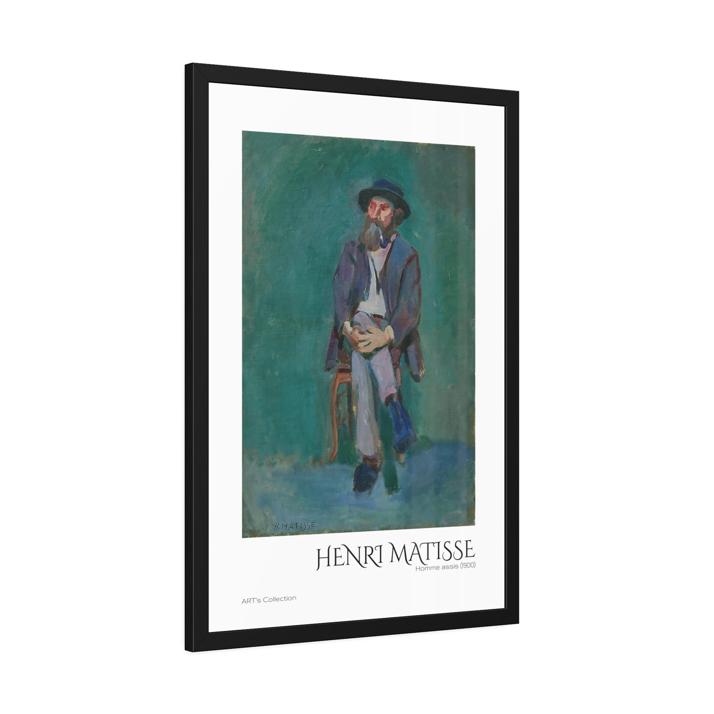 Homme assis (1900) by Henri Matisse  / Affiche Encadrée série ART's Collection