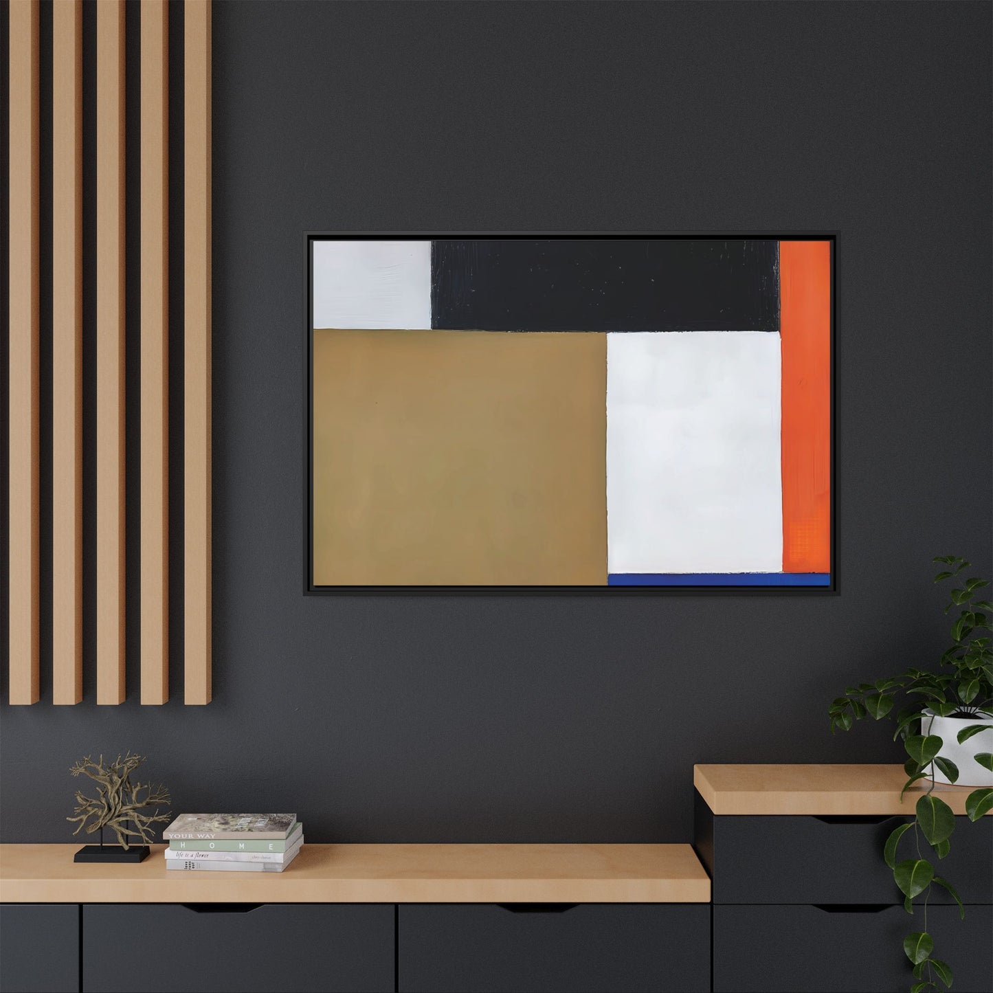 Composition (1923-1924) by Theo van Doesburg  / Toile encadrée sur caisse américaine