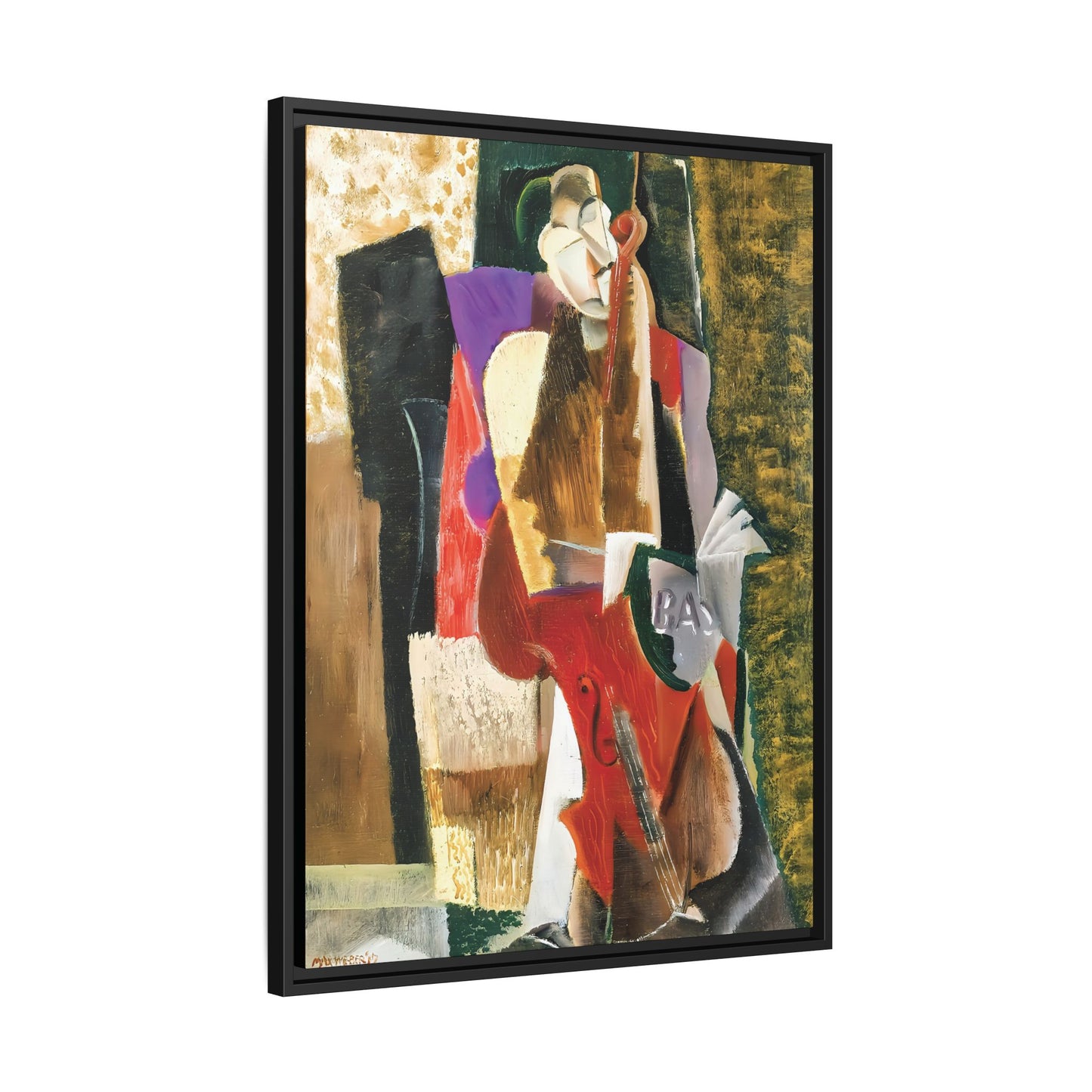 The Cellist (1917) by Max Weber  / Toile encadrée sur caisse américaine