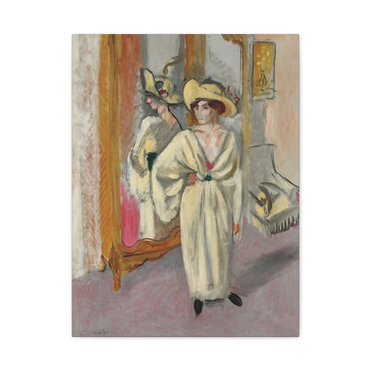 Femme en blanc debout devant une glace (1918-1919) by Henri Matisse / Reproduction Fine Art sur Toile /  Epaisseur 3.2 cm - 1.25 inch