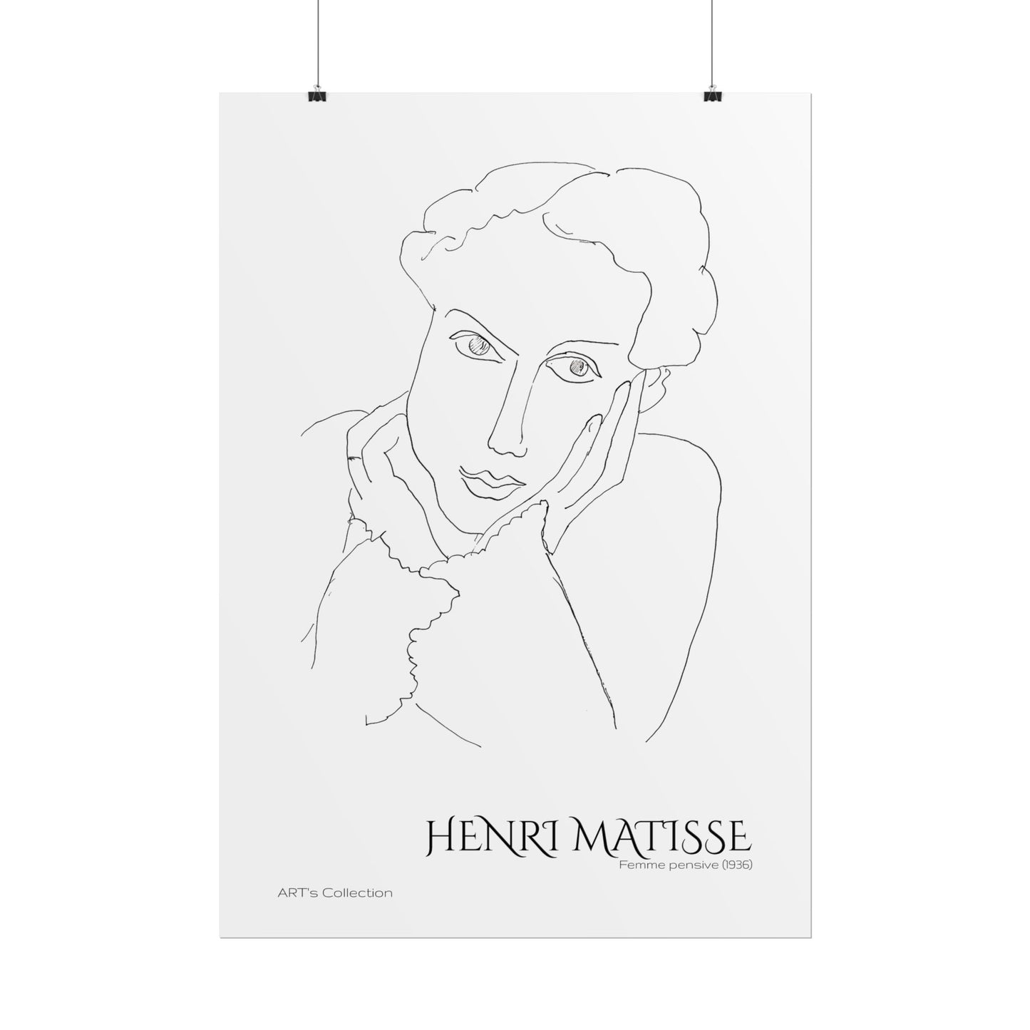 Femme pensive (1936) by Henri Matisse / Affiche imprimée - Série ART's Collection