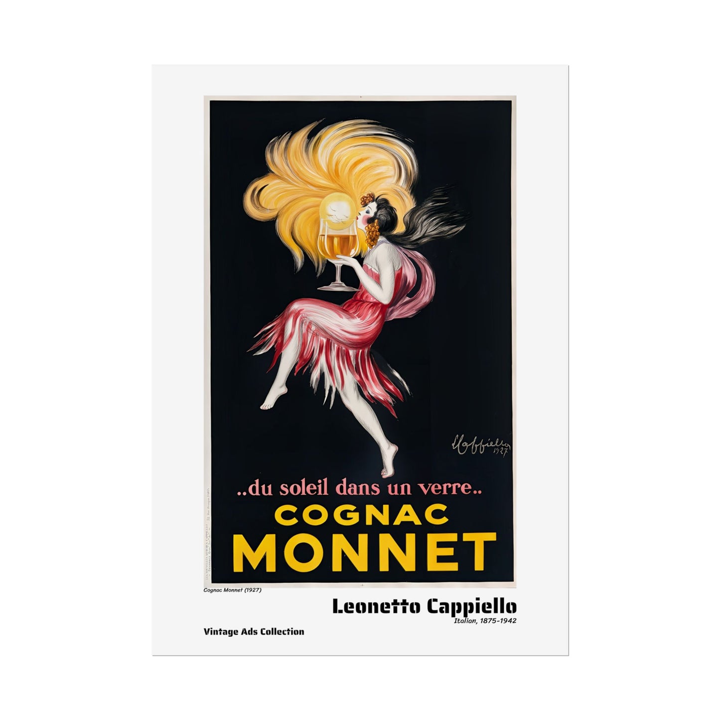 Cognac Monnet (1927) by Leonetto Cappiello / Affiche imprimée - Série Vintage Ads Collection