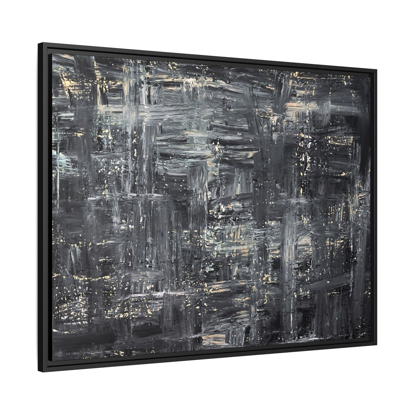 Tableau Intemporel Ardoise Doré "Série Sign Collections" / Toile encadrée sur caisse américaine