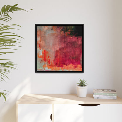 Tableau Contemporain Rubis "Série Sign Collections" / Toile encadrée sur caisse américaine