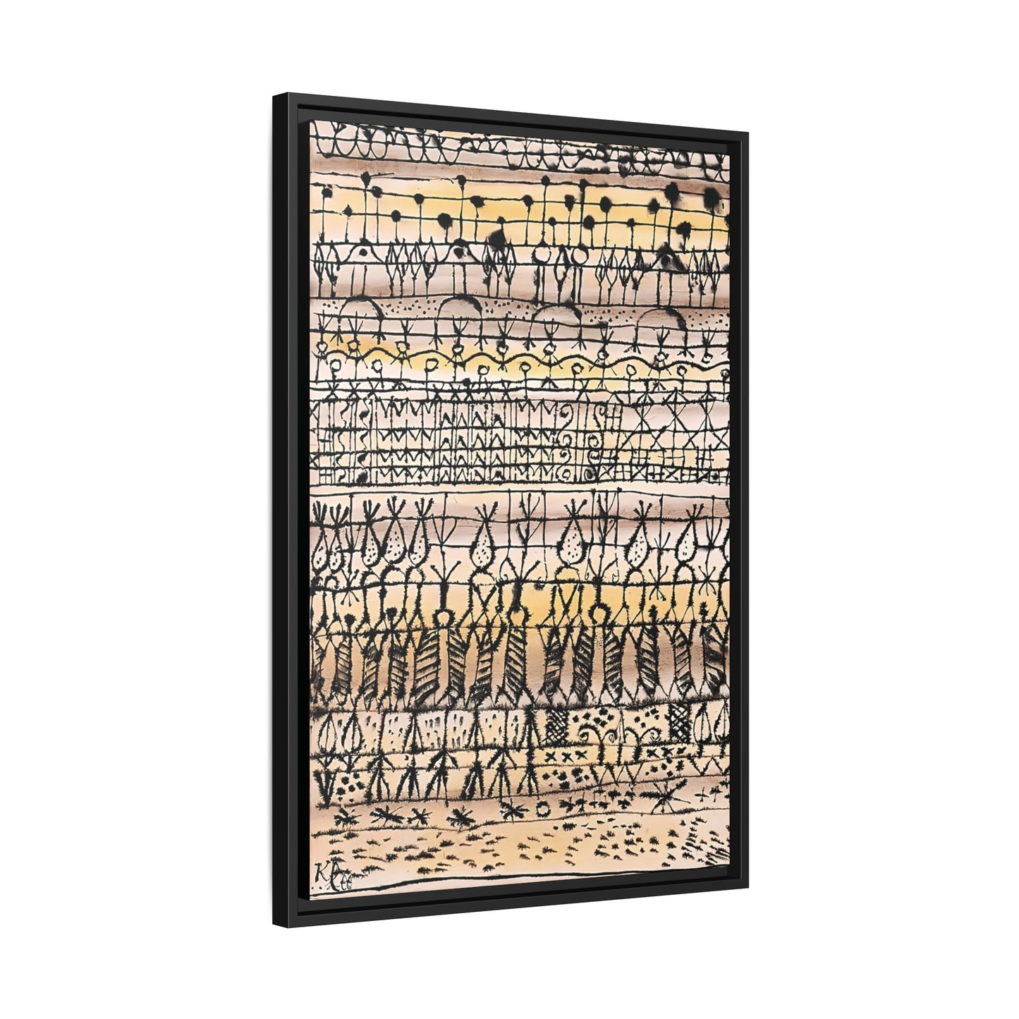 ERA Cooling in a Garden of the Torrid Zone (1923) by Paul Klee / Toile encadrée sur caisse américaine