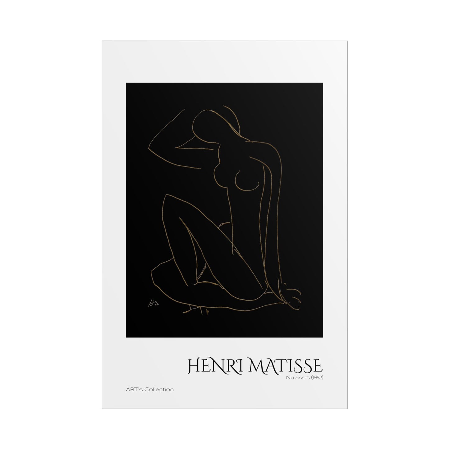 Nu assis (1952) version imposition by Henri Matisse / Affiche imprimée - Série ART's Collection