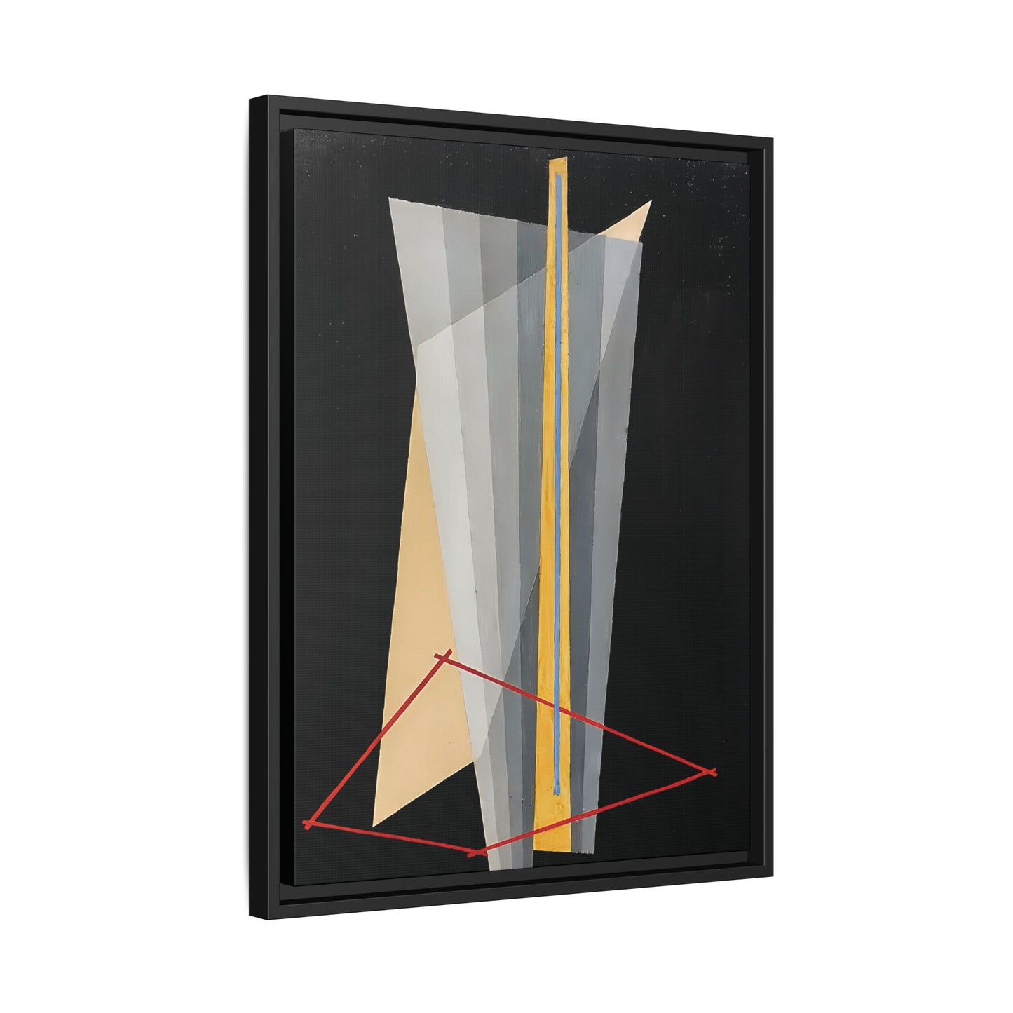 Construction (1922) by László Moholy-Nagy  / Toile encadrée sur caisse américaine