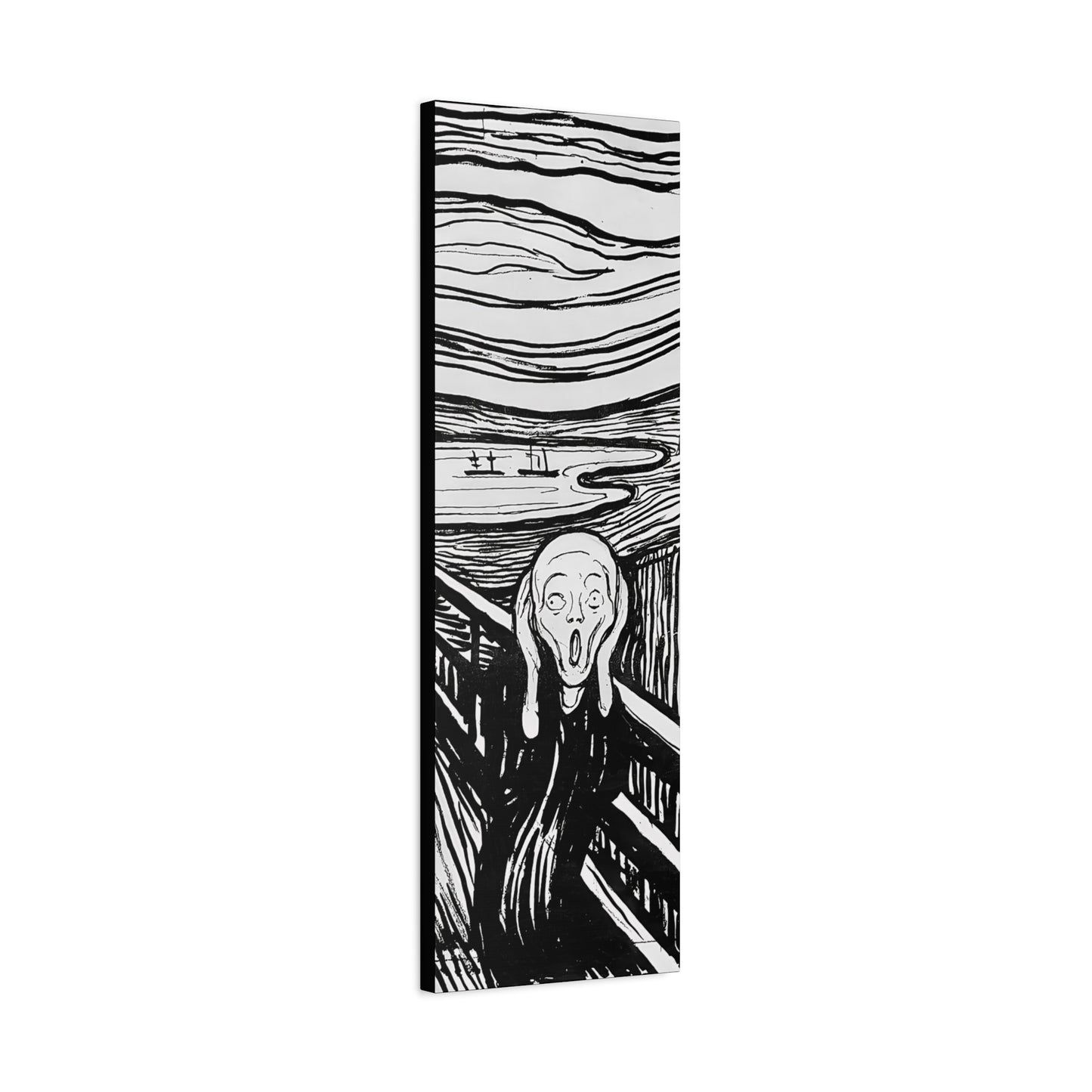 The Scream (1895) by Edvard Munch / Reproduction Fine Art sur Toile / Epaisseur 3,2cm - 1'25 po