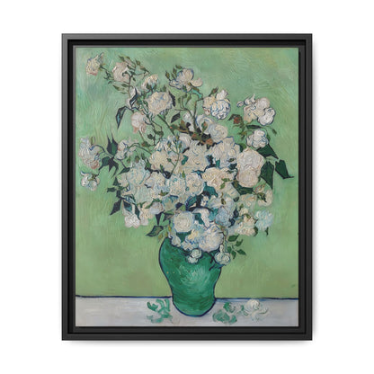 Roses (1890) by Vincent van Gogh / Toile encadrée sur caisse américaine