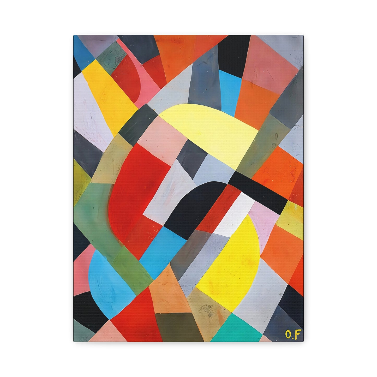 Composition Abstraite (1936-38)  by Otto Freundlich  / Reproduction Fine Art sur Toile /  Epaisseur 3.2 cm - 1.25 inch