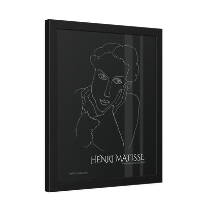 Femme pensive (1936) black édition by Henri Matisse / Affiche Encadrée série ART's Collection