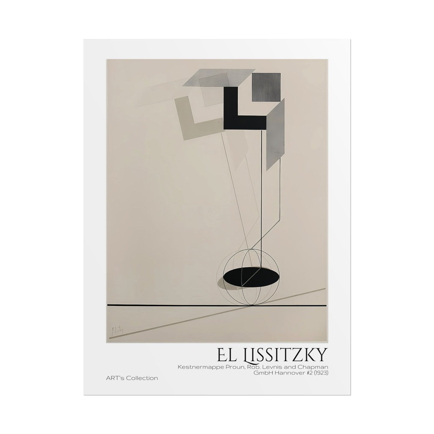 Kestnermappe Proun, Rob. Levnis and Chapman GmbH Hannover #2 (1923) by El Lissitzky / Affiche imprimée - Série ART's Collection