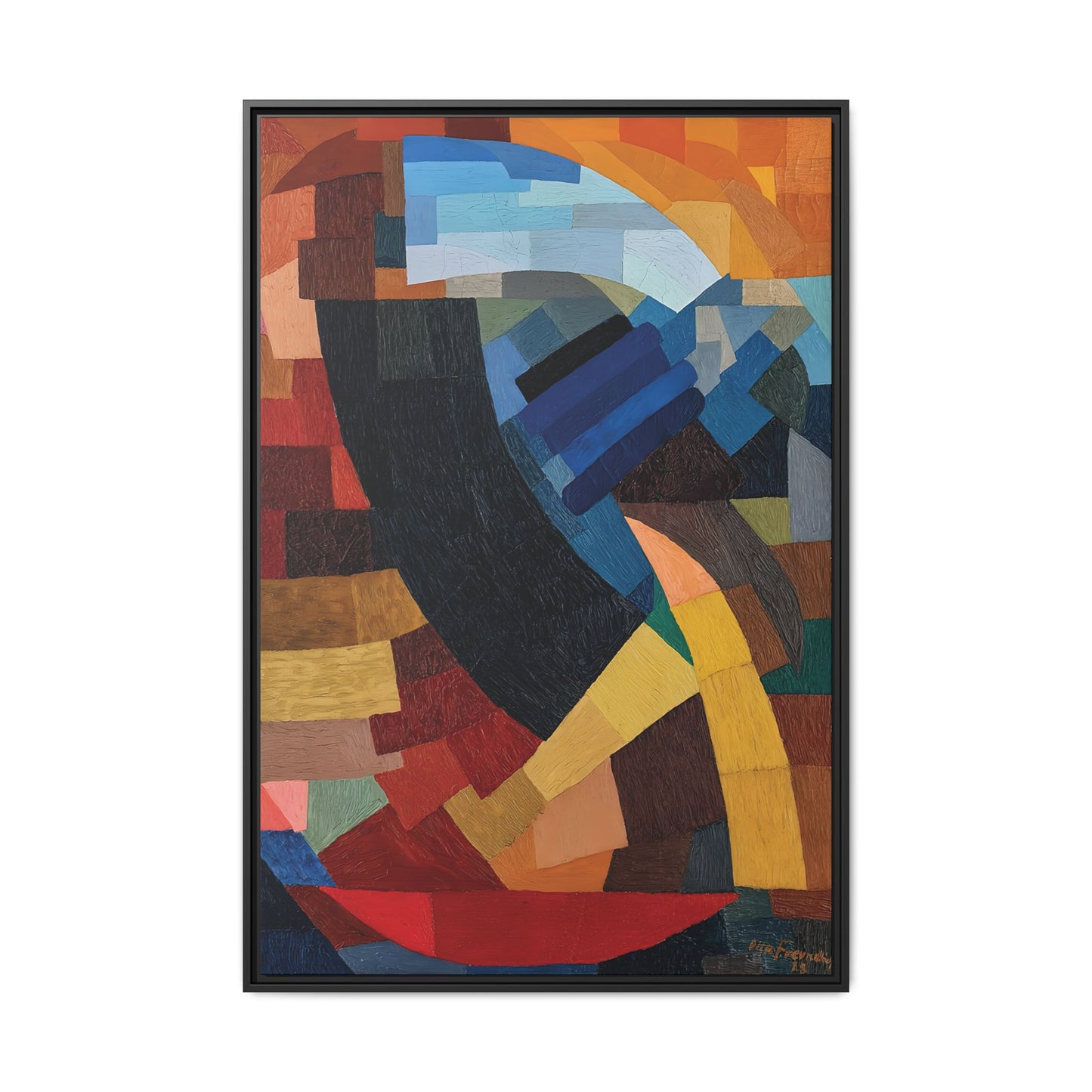 Fragments de figure à l'ensemble des plans (1928) by Otto Freundlich  / Toile encadrée sur caisse américaine
