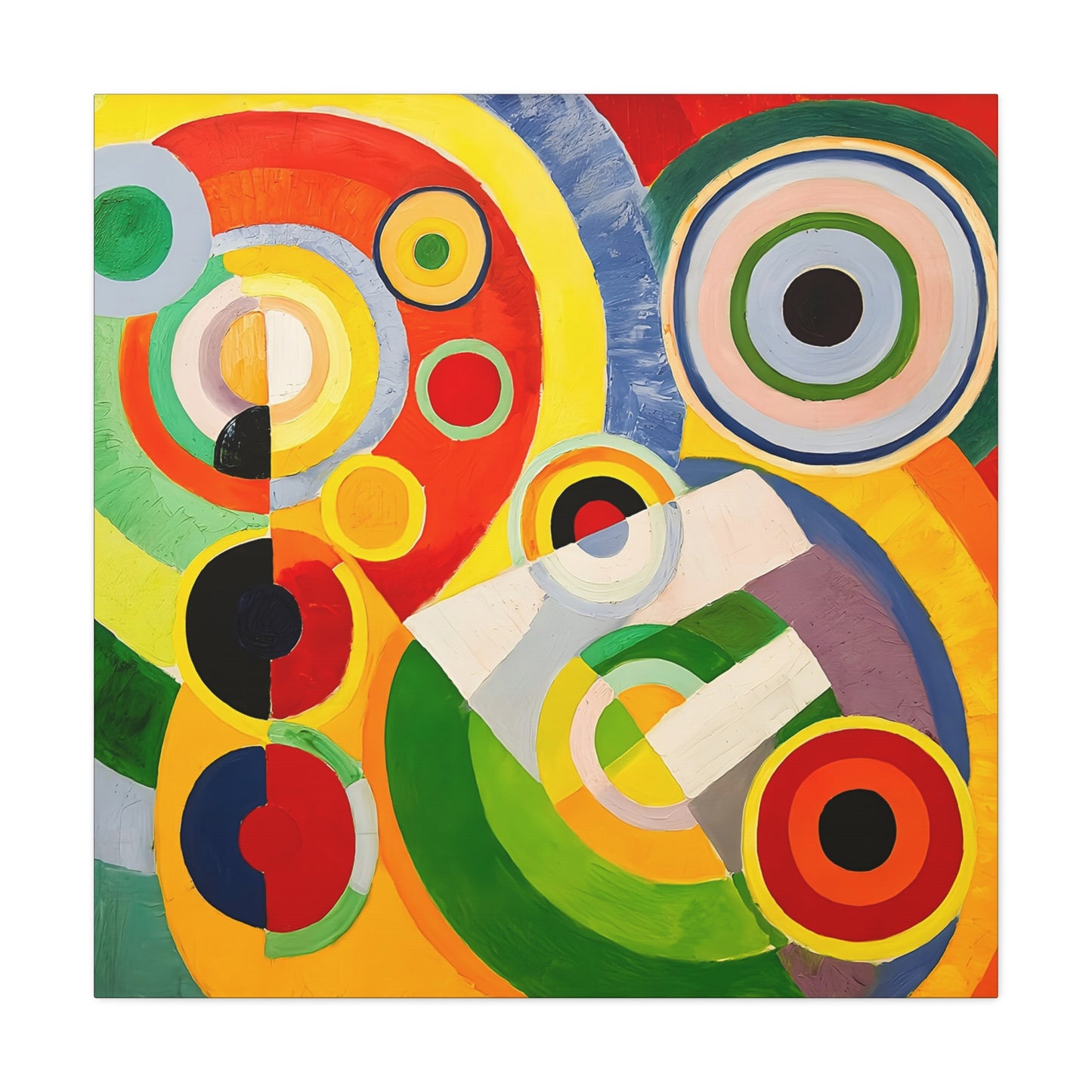 Rythme, Joie de vivre (1930) by Robert Delaunay / Reproduction Fine Art sur Toile / Large Epaisseur 3.2 cm - 1.25 inch