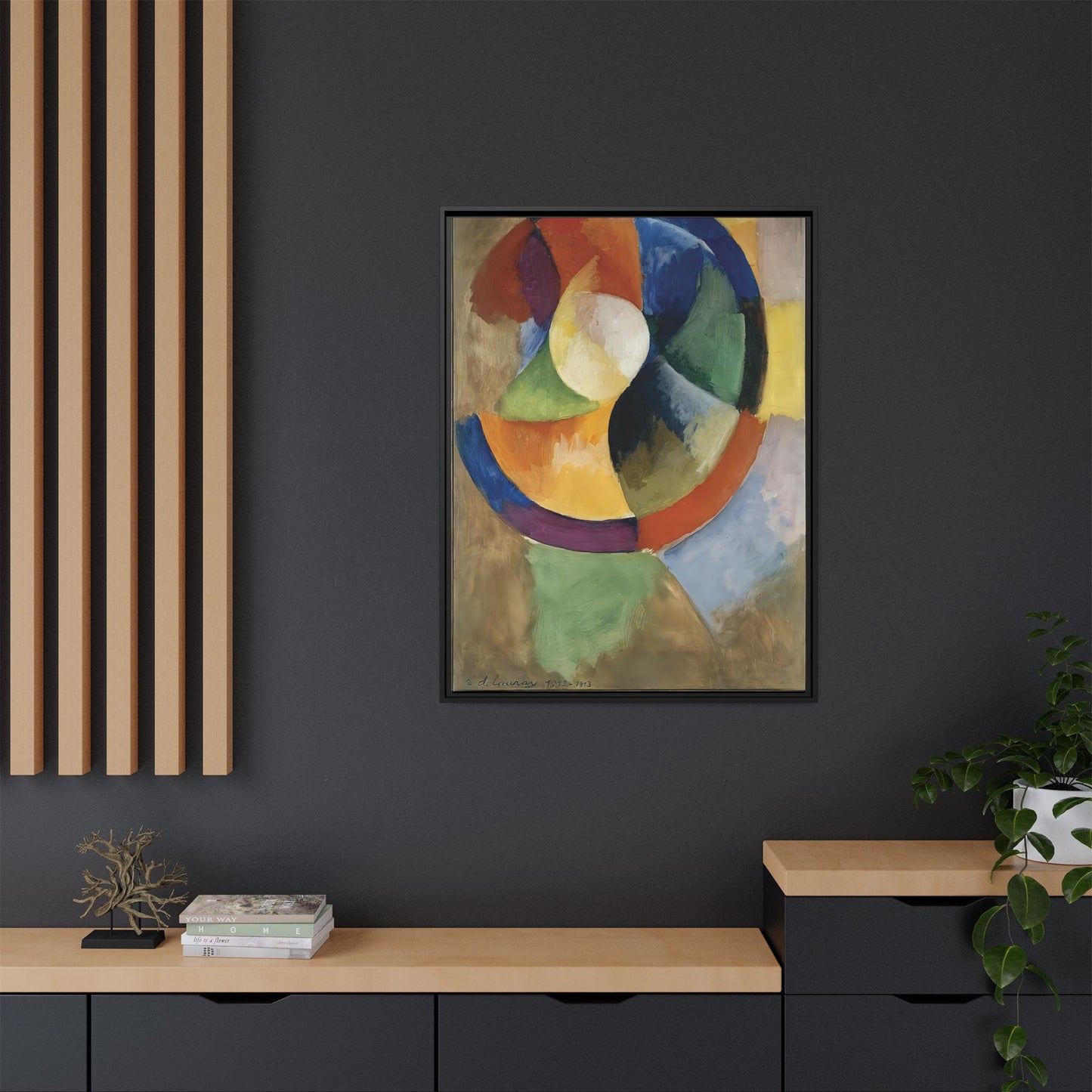 Formes circulaires, Soleil Numéro 2 (1912-13)  by Robert Delaunay  / Toile encadrée sur caisse américaine