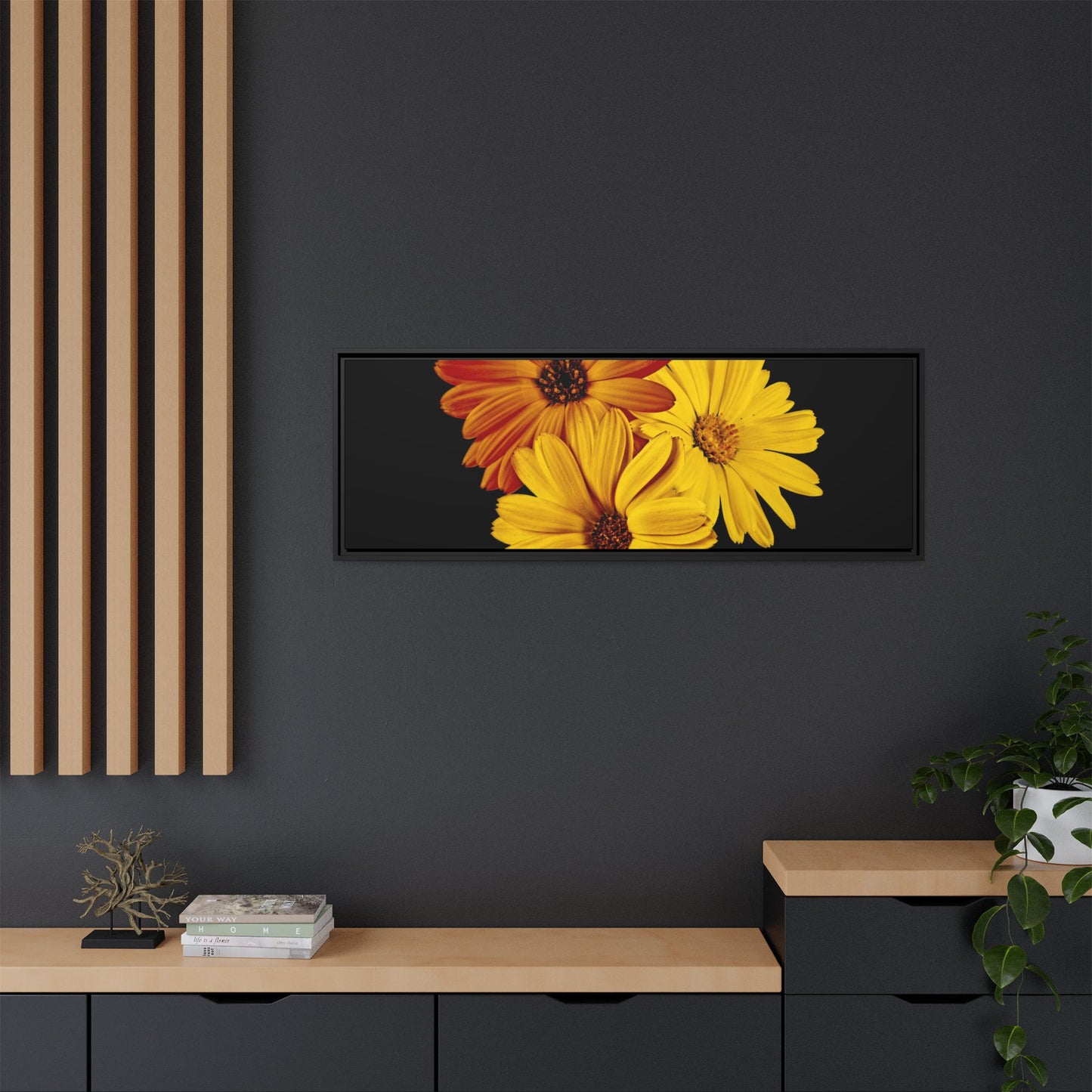 Collection Signature "FLORAL Numéro 4" sur Toile encadrée avec caisse américaine