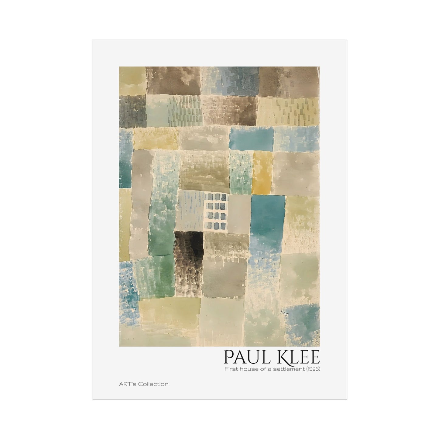 First house of a settlement (1926)  by Paul Klee / Affiche imprimée - Série ART's Collection