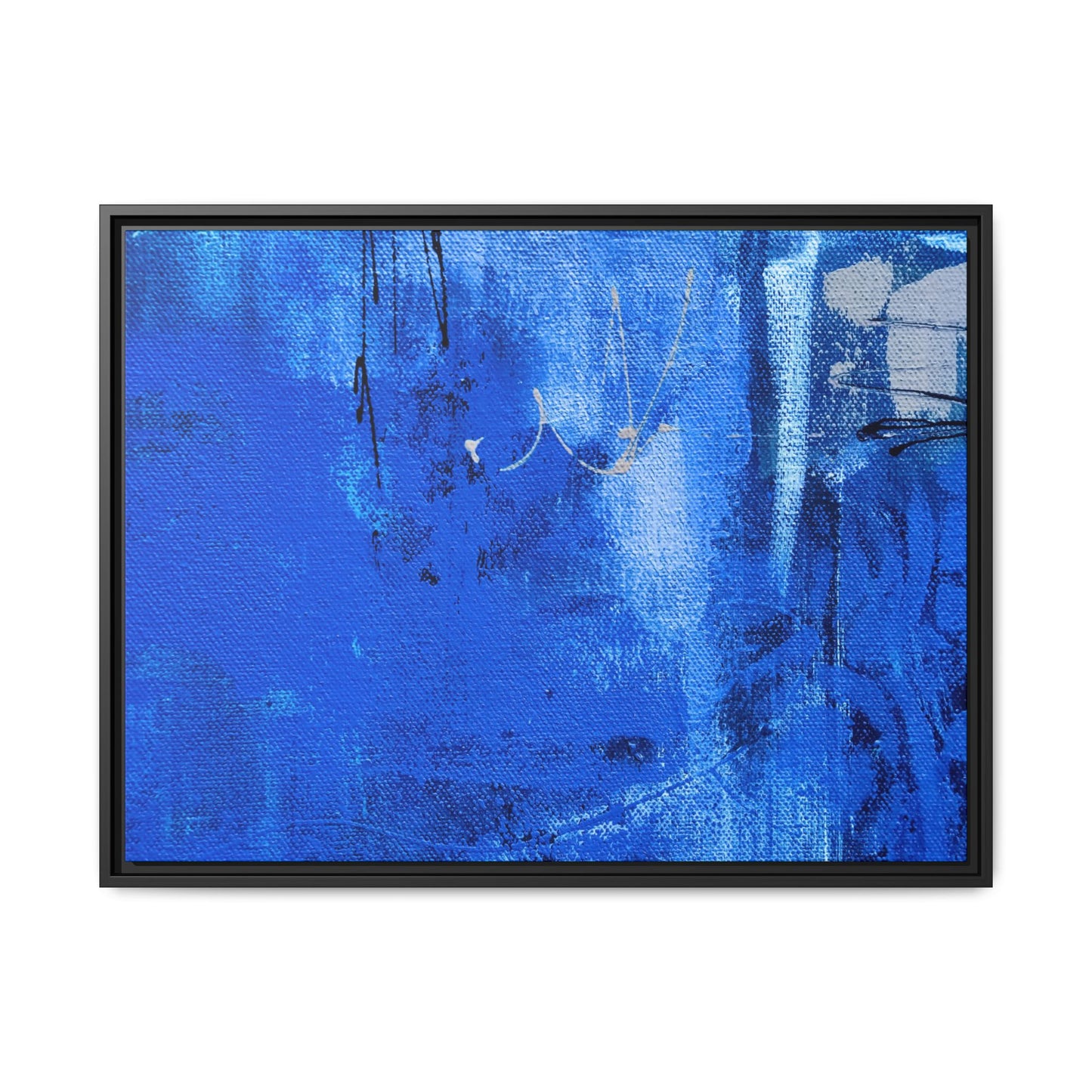 Tableau Beaux Arts Bleu Intense "Série Sign Collections" / Toile encadrée sur caisse américaine